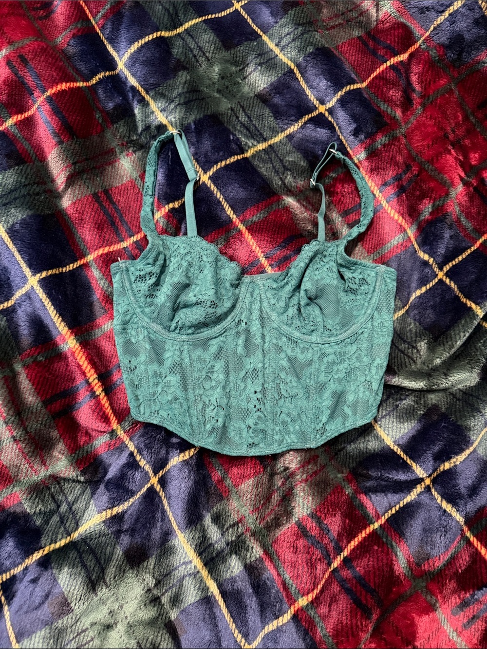 Gilly Hicks Teal Lace Longline Bralette - NWT